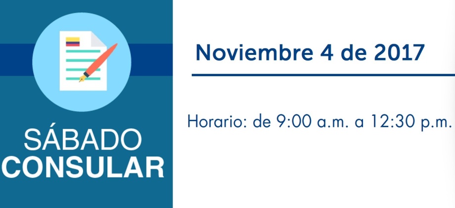 El Consulado de Colombia en Montreal realizará un Sábado Consular el 4 de noviembre de 2017