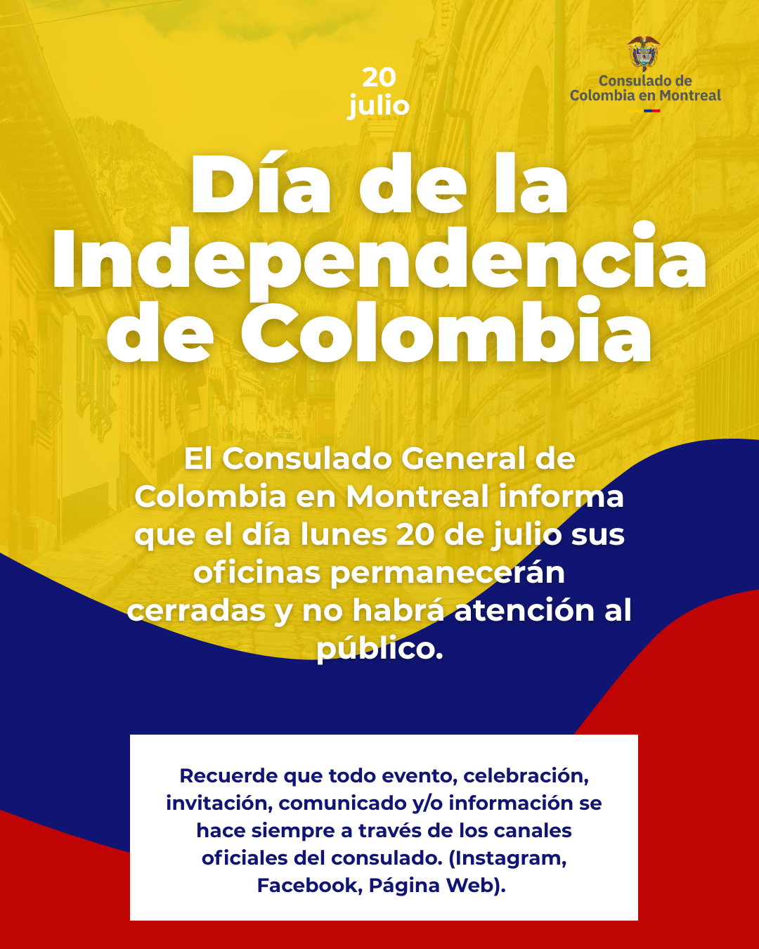 Aviso importante a la comunidad colombiana