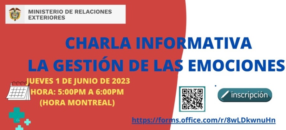 Participa este 1 de junio de la charla sobre el manejo de las emociones