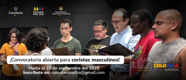El Coro a la Escucha busca nuevas voces masculinas en Montreal: una invitación a cantar, sanar y construir comunidad en Montreal. 