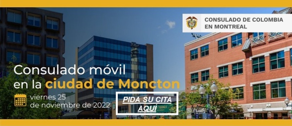 Consulado Móvil en la ciudad de Moncton el 25 de noviembre de 2022